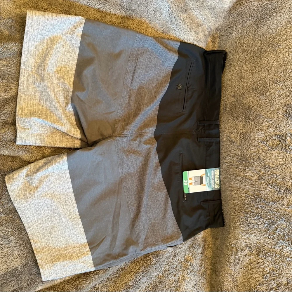NWT Micros Black and Gray Hybrid Shorts